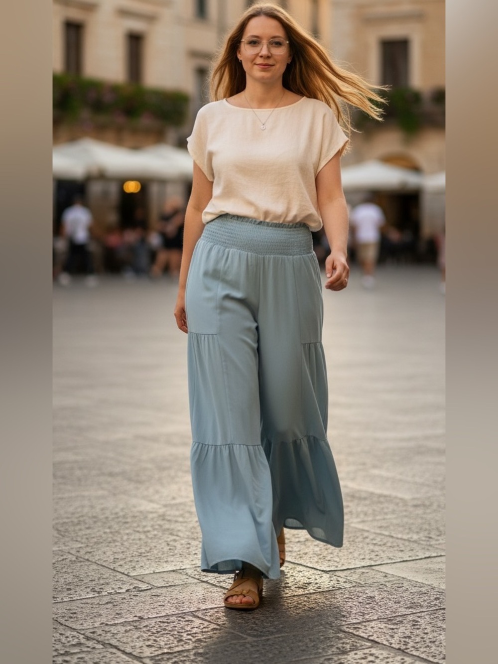 Elegant Blue Women's Palazzo pant!